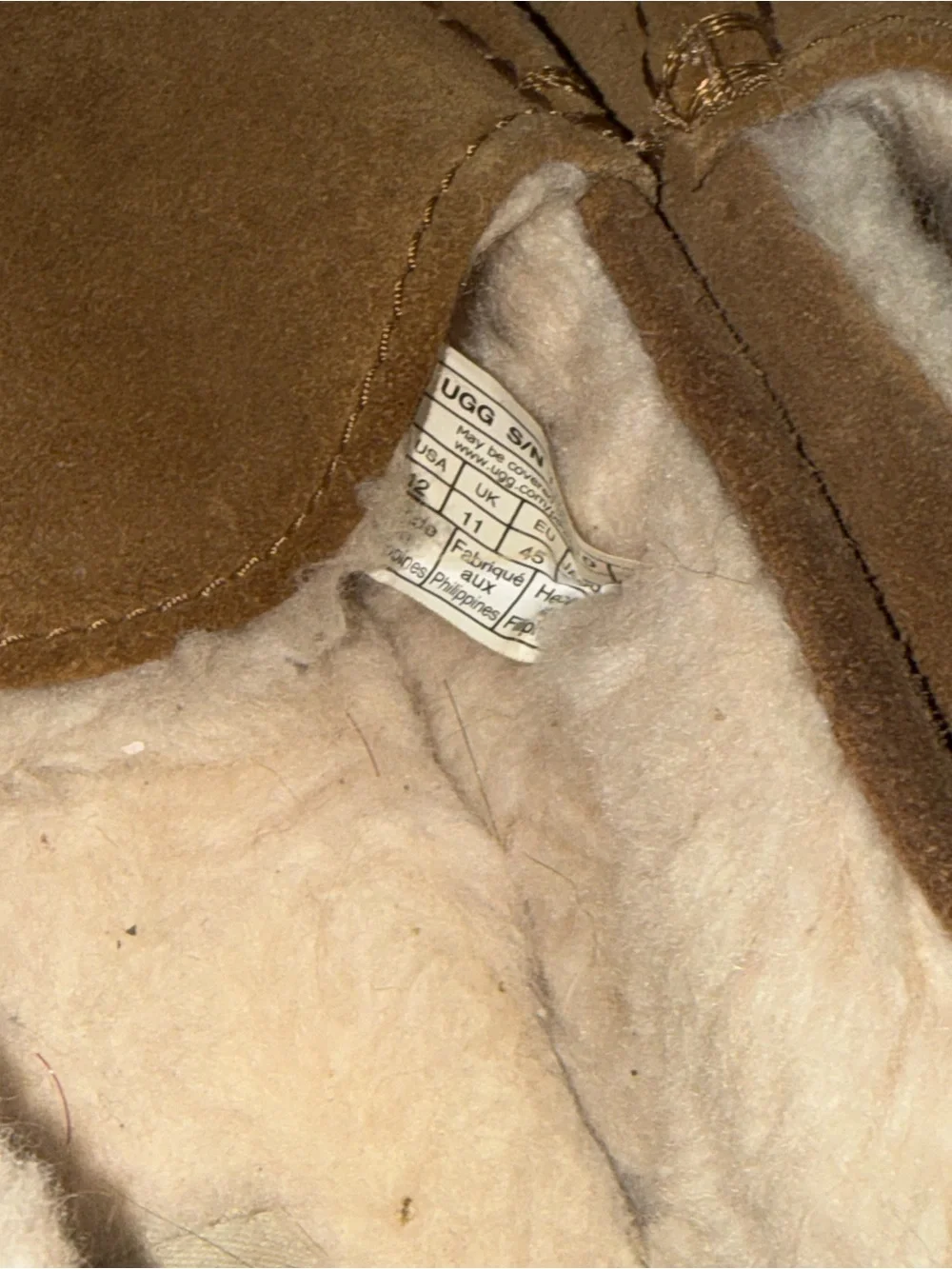 UGG men’s size 12 tan suede slippers